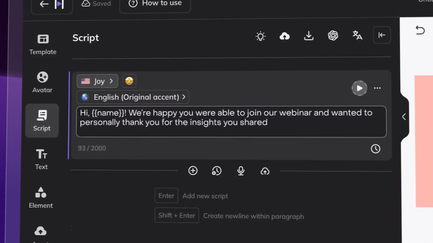 Create video in HeyGen
